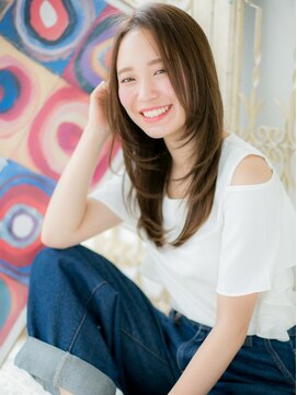 モッズ ヘア 福岡姪浜店(mod's hair) *mod's姪浜*…プラチナグレージュ大人可愛い小顔かきあげロングe