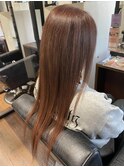 白髪染めでも春色コーラルピンク