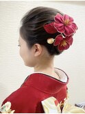 ふんわり夜会巻き