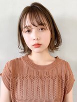 トゥーナ 表参道(tona) 小顔カット・外ハネボブ・くびれヘア・ペールベージュ
