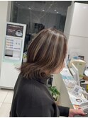 白髪ぼかしハイライト×レイヤーカット◎【洋光台美容室】