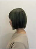 アンブレラカラー×ボブ×グリーン20代30代40代
