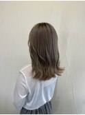 ハイトーンカラー ワンブリーチ ミルクティーグレージュ