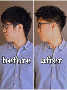 ポルテオムプレス(PORTE HOMME PRES) ビフォーアフタービジネスアップバング