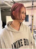 デザインカラールーツカラー切りっぱなしボブ