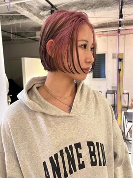 ルーム(Loom.) デザインカラールーツカラー切りっぱなしボブ