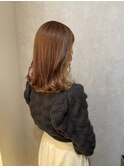 ふんわりエアリーカール×春色イヤリングカラー ブリーチ#3