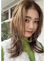 ヒューマン トシマエン 練馬 豊島園(HUMAN)&nbsp;大人可愛い/外はねボブ/ピンクベージュ/暗めカラー