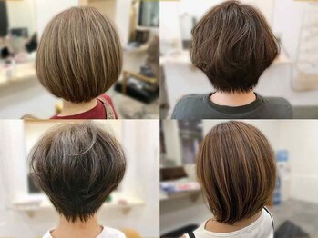 カキーン(cakeen)の写真/上品な色味で大人女性に人気◎ダメージレス&立体感UPの艶のある美しい仕上がりに♪［白髪染め］