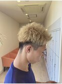 【aries富谷】ハイトーンスパイキーショート