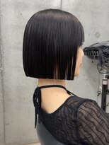 ラフ 立川(Laff)&nbsp;大人ボブ　切りっぱなしボブ　黒髪スタイル　縮毛矯正　髪質改善