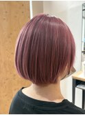 ショート/ピンクカラー/ブリーチ/ダブルカラー金沢八景/