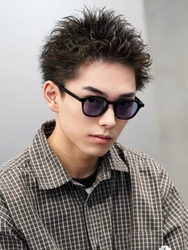 アンサー 渋谷(ANSWER) スパイキーショートツイストスパイラルパーマ短髪ツーブロック