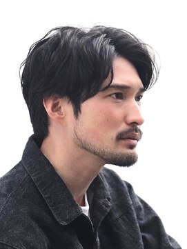 オルト(Altn) 大人の波巻きスパイラルパーマミディアムロングメンズカットヘア