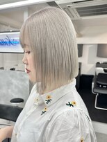 キラ 静岡(KILLA)&nbsp;ハイトーン/ホワイトベージュ/くびれボブ/静岡駅/ケアブリーチ