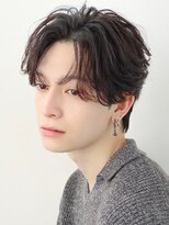 オーシャントーキョー 原宿(OCEAN TOKYO)&nbsp;フェザーパーマニュアンスパーマコンマバングセンターパート黒髪