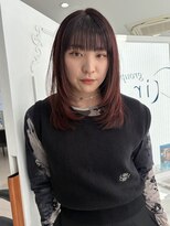 エアー 青山(AIR)&nbsp;ボルドーカラー／レイヤーカット