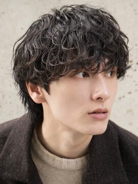 フィフス(fifth) メンズシースルーマッシュニュアンスパーマシャドウパーマテテ風