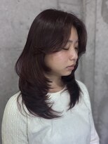 マーシュ ルーヴェ(marshu Luve)&nbsp;ワインレッド/レイヤーカット/ダブルカラー