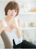 小顔効果抜群☆似合わせカット&外国人風アプリエカラー