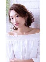 ヘアーアートシフォン 川口東口店(hair art chiffon) ピンクブラウンorグレーベージュの切りっぱなしボブ美髪ヘア