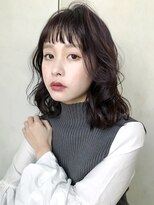 アイティー バイ アルバム 浦和店(IT by ALBUM) ニュアンスボブ_ココアブラウンフリンジウェーブ_37033