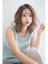 ソワン ド ブランシュ ライフ 八戸ノ里店(Soin de Blanche LIFE)&nbsp;鎖骨ミディヘアスタイル×ブラウンベージュカラー◎30代40代50代