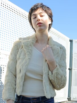 アルバム 渋谷パルコ(ALBUM) クールブルーグレイ_オリーブカラーセミウェットウェーブ_86710