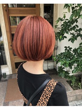 ボアップ 新居浜店(boappu) #オレンジ #カラー #ショート #ボブ