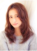 イメチェン/似合わせカット/フルバング/レッドブラウン/幡ヶ谷