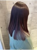 20代ピンクグラデーションカラー/セミロング☆山之内