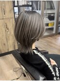 バレイヤージュケアブリーチレイヤーカットくびれヘアカット