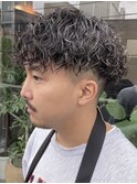 ツイストパーマツイストスパイラルパーママッシュツーブロック
