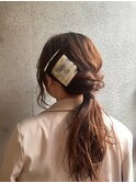 大人可愛い20代30代40代 ポニーテールアレンジ◎