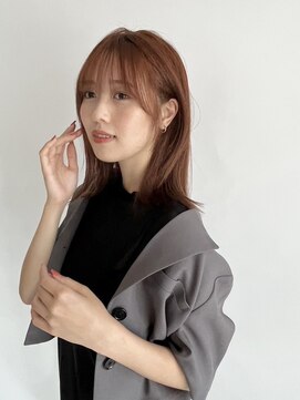 ミスト(mist) 〔mist〕サイドバング/オレンジベージュ/外はねボブ/金沢文庫