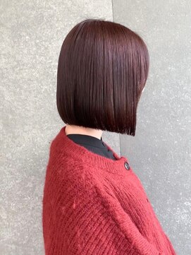 ロンド 表参道店(Lond) ◇前下がりボブ ストンボブ 表参道 ピンクカラー