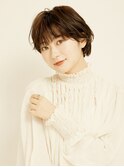 黒髪/グレーベージュ/レイヤーロング/前髪パーマ[新宿駅]