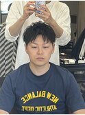 緩めツイスパ×アップバング