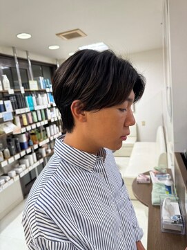 ヘアーオーパス メンズセンターパートパーマ
