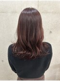 ヘアカラーブリーチ無しピンク