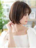 シースルーバング小顔補正カットショートボブh3上尾20代30代40代