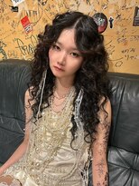 ベレーザ 渋谷神南(Beleza)&nbsp;12981黒髪アッシュブラックレイヤーカット韓国風巻きワンカール