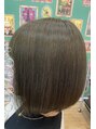 アグ ヘアー グランツ 豊橋店(Agu hair glanz) オリーブカラーで柔らか前下がりボブ♪