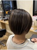【ショートボブ×ハイライト】鎌取/林愛華