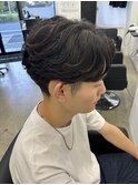 センターパート/メンズ/パーマ/ニュアンスパーマ/学割/韓国