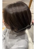 ハイライトショートヘアダブルカラーアディクシーカラー
