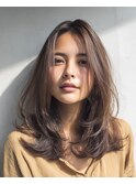 【くびれセミロング】イエベナチュラルブラウン