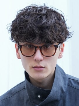 エリマ 横浜西口(elima) 横浜西口シャドウパーマメンズマッシュウルフカット波巻きパーマ