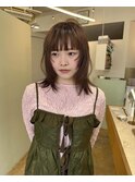 ミディアムレイヤーカット/ウルフレイヤーカット/顔まわりカット