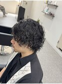 スパイラルパーマセンターパートウルフ